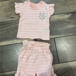 Disney Pink and White Striped Kids outfit